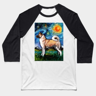 Akita Inu Night Baseball T-Shirt